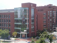 [photo, Robert H. & Clarice Smith Building, Wilmer Eye Institute, Johns Hopkins Hospital, North Broadway, Baltimore, Maryland]